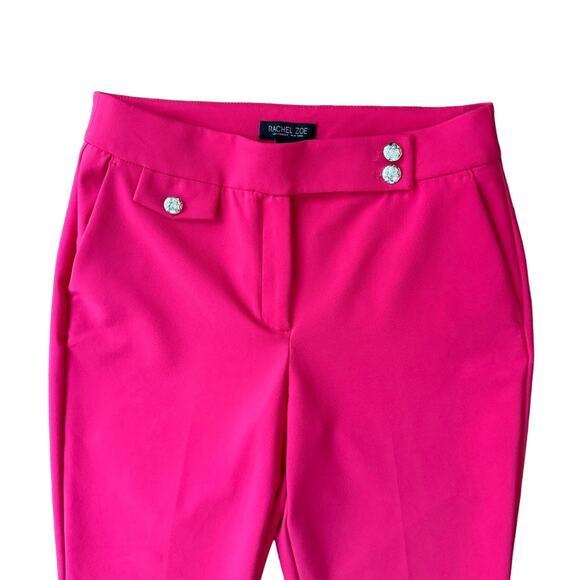 Rachael Zoe High Waist Tapered Leg Trouser Pants Pink Size 6 - Picture 5 of 5